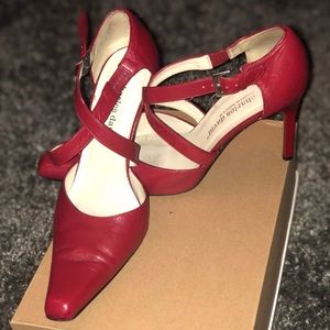 Charles David Shoes - Charles David red strap pumps #shesdarlin! Charles David Shoes - Charles David red strap pumps #shesdarlin!